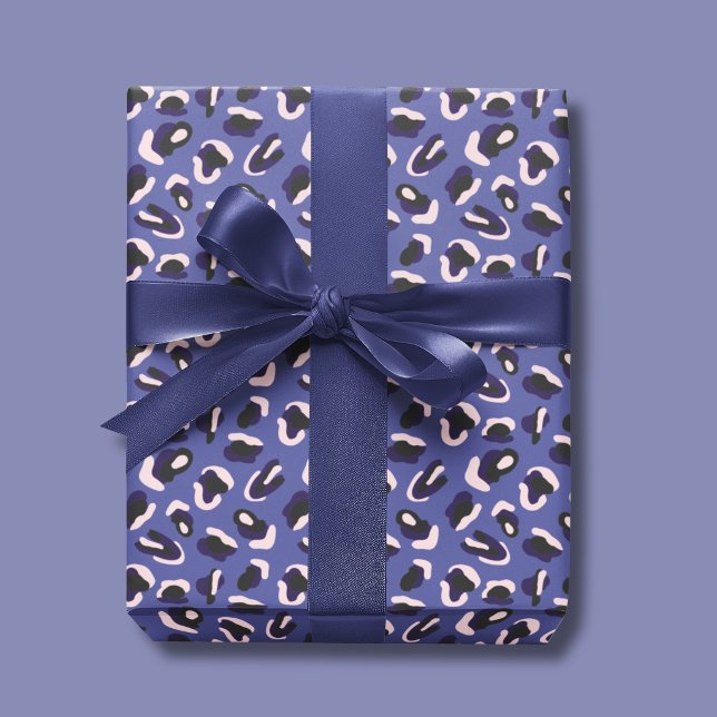 Papier Cadeau Impression d'animal abstrait violet (Purple animal print wrapping paper sheets)