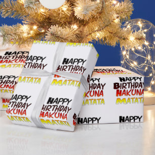 Papier Cadeau Impression d'art Hakuna Matata pour anniversaire a