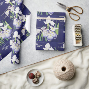 Papier Cadeau Impression d'art Iris Japonais Vintage Kogyo Tsuki