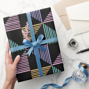 Papier Cadeau Impression géométrique abstraite élégante – Modern