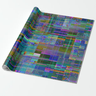 Papier Cadeau Impression Glitch Chaos