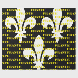 Papier Cadeau Impression héraldique médiévale de France Art mono