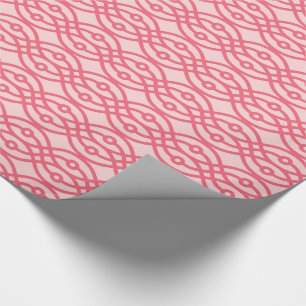Papier Cadeau Impression kimono, rose corail