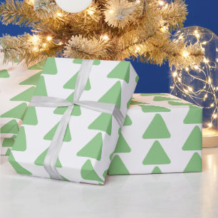 Papier Cadeau Impression triangulaire verte