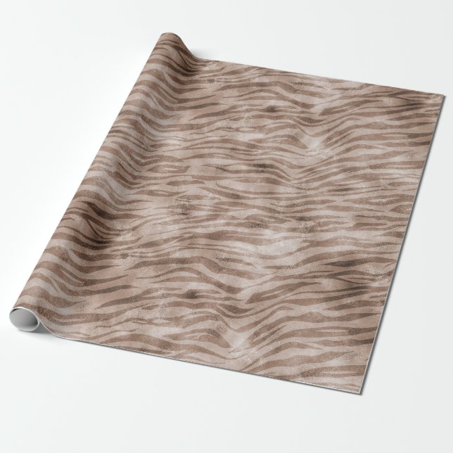 Papier Cadeau Impression Zebra Brown (Déroulé)