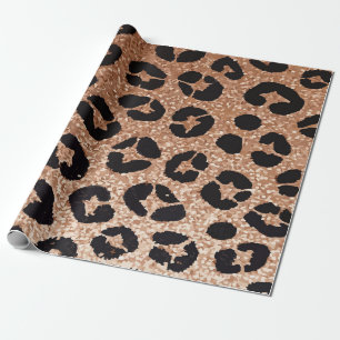 Papier Cadeau Imprimé guépard or et noir – Luxe audacieux