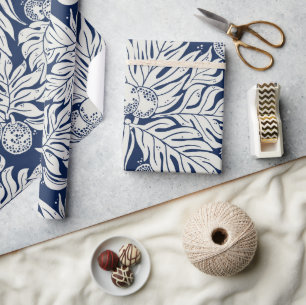 Papier Cadeau imprimé hawaïen pain motif ulu