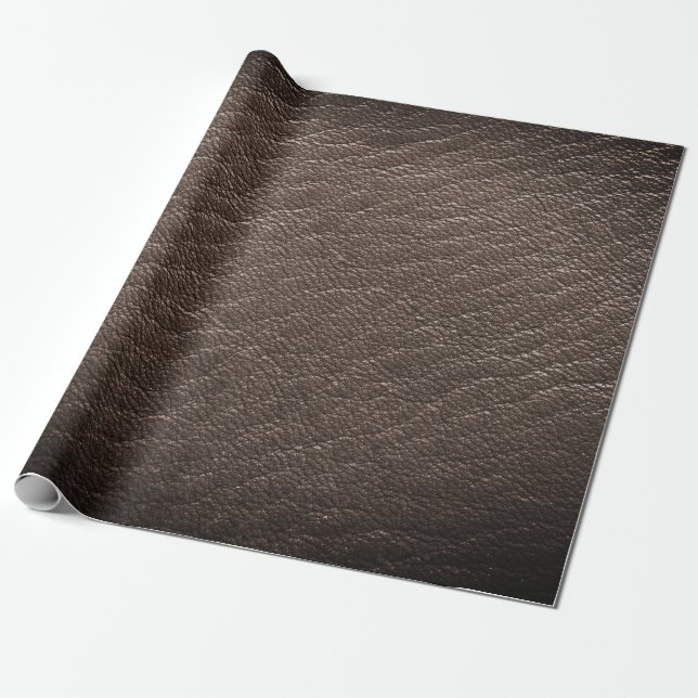 Papier Cadeau Imprimer Cuir animal Brown Faux (Déroulé)
