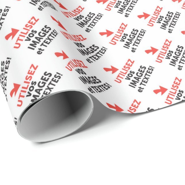 Papier Cadeau Imprimer vos designs en ligne do-it-yourself en Fr (Coin rond)