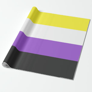 Papier Cadeau Indicateur Enby (Pride non binaire)