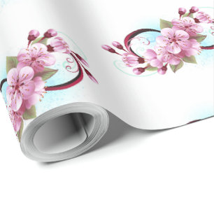 Papier Cadeau Infinité avec les fleurs Sakura