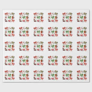 Papier Cadeau Infirmière à noeud coquet Noël Soins infirmiers Jo