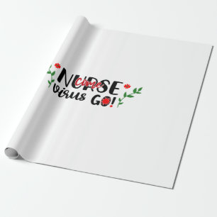 Papier Cadeau Infirmière Cadeau Come Virus Go