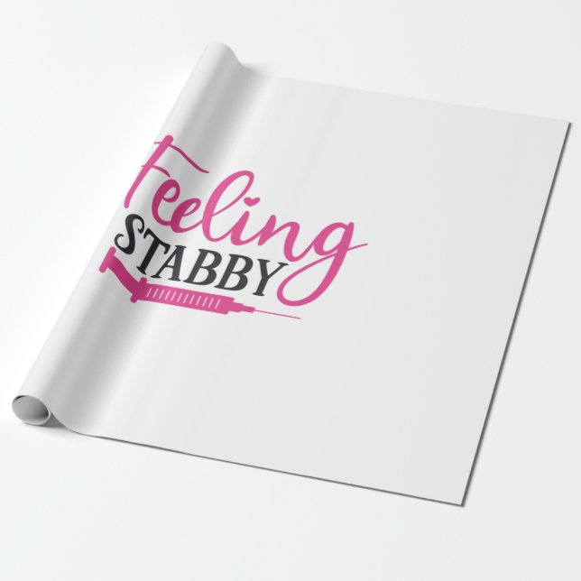Papier Cadeau Infirmière Cadeau Feed Stabby Infirmière (Déroulé)