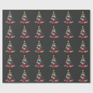 Papier Cadeau Infirmière de l'arbre de Noël du service des urgen