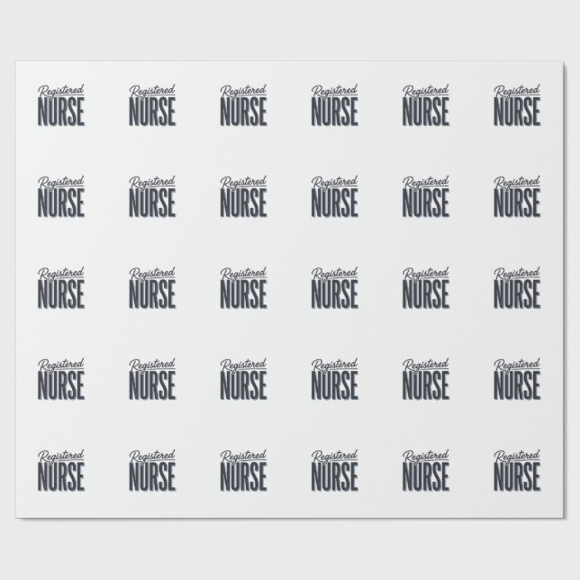 Papier Cadeau Infirmière diplômée Script Typographie Vector Desi (Plat)