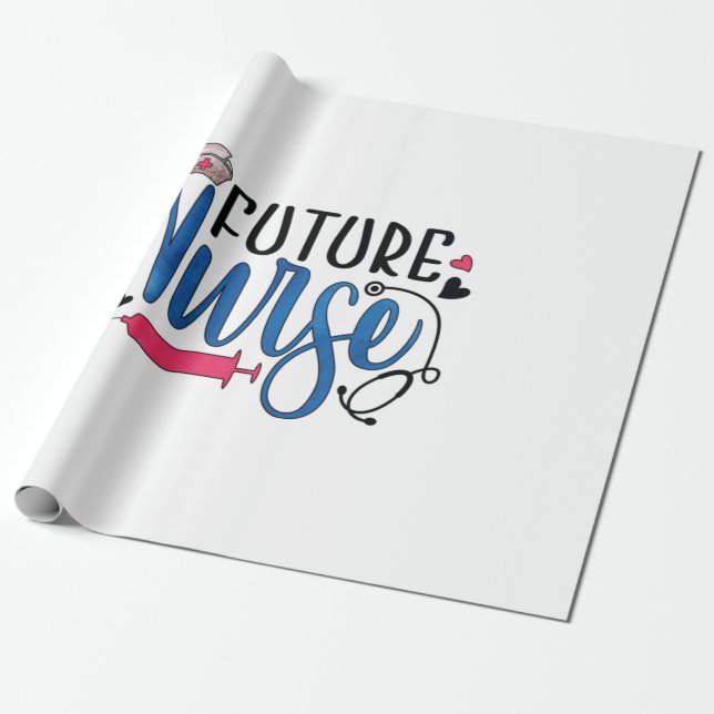 Papier Cadeau Infirmière Gift | Future Nurse (Déroulé)