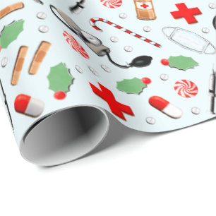 Papier Cadeau Infirmière Noël