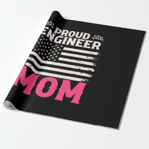 Papier Cadeau Ingénieur d'art fier ingénieur maman