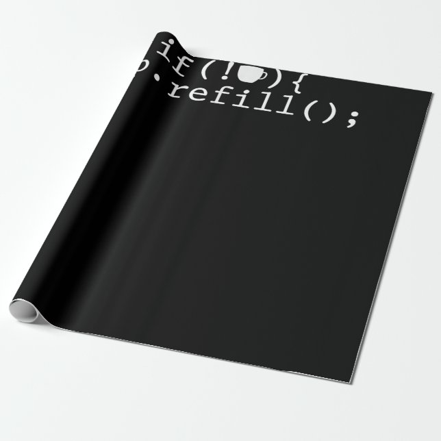 Papier Cadeau Ingénieur logiciel de codage intelligent de rempli (Déroulé)