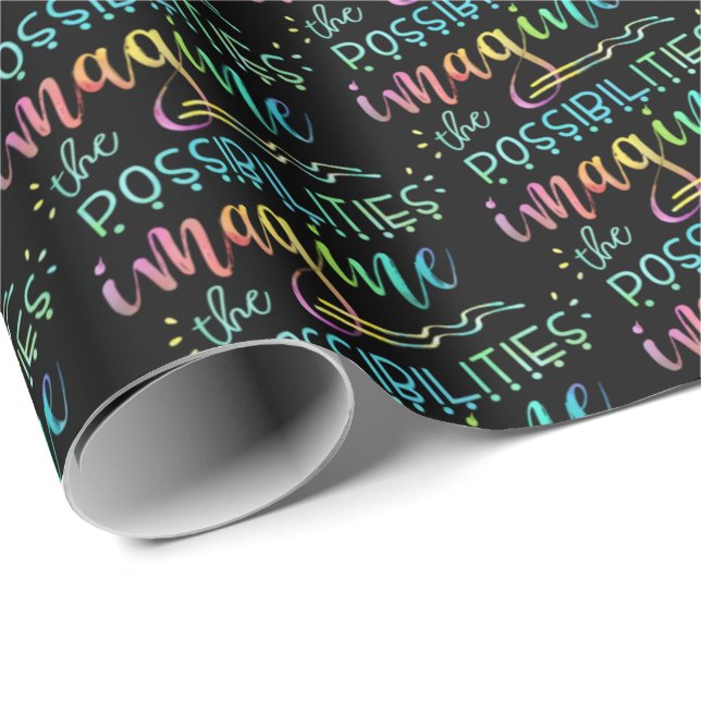 Papier Cadeau Inspiration pour la remise des diplômes IMAGINEZ L (Coin rond)