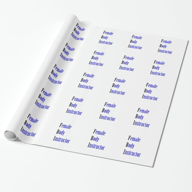 Papier Cadeau Instructeur de corps féminin (Déroulé)
