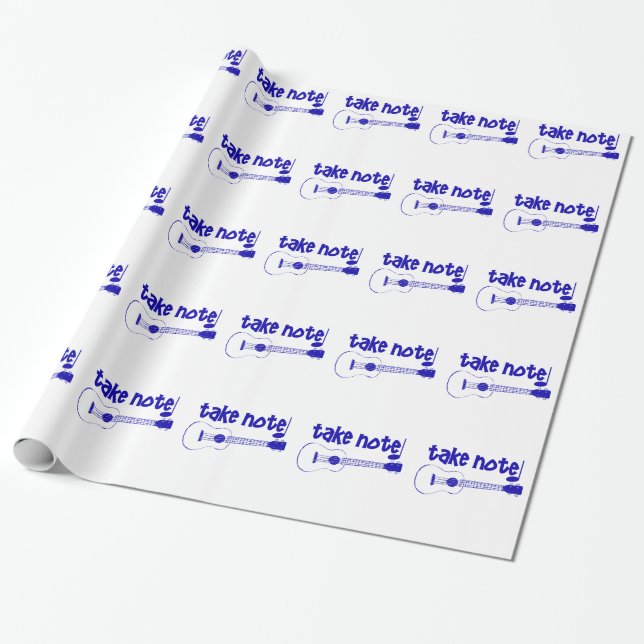 Papier Cadeau instrument bleu (Déroulé)
