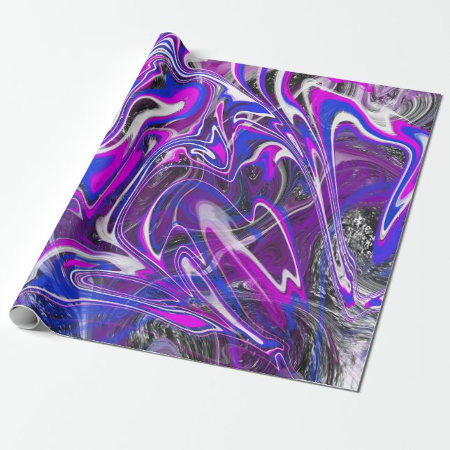 Papier Cadeau Interrupteurs de pinceaux de couleurs enveloppant  (Déroulé)