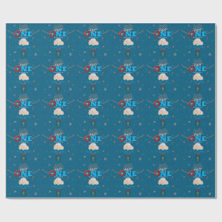 Papier Cadeau Invitation anniversaire 1ère modifiable Blue Racin