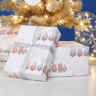 Papier Cadeau Invitation d'anniversaire "Toy Train All Aboard", 