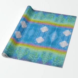 Papier Cadeau Iridescent, Étincelant, Lumière Arc-en-ciel
