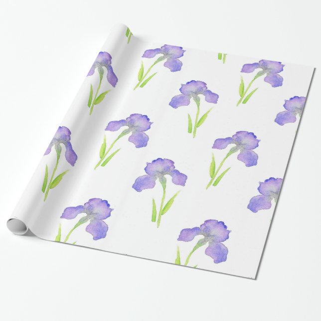 Papier Cadeau Iris Motif (Déroulé)