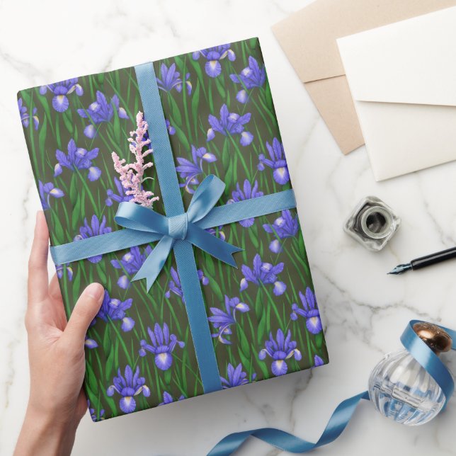 Papier Cadeau Iris néerlandais (Cadeaux)