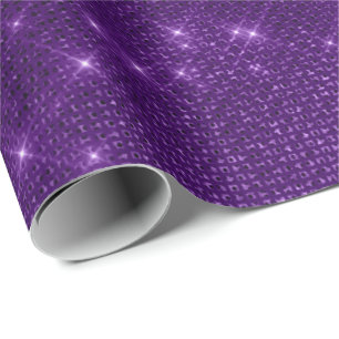 Papier Cadeau Iris scintillant pourpre ultra-violet minimal