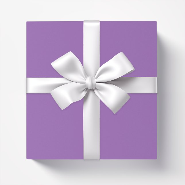 Papier Cadeau Iris uni couleur solide doux violet (Créateur téléchargé)