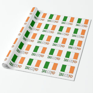Papier Cadeau Irlande et drapeau irlandais