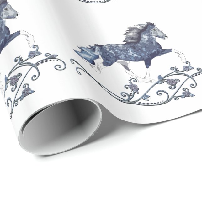 Papier Cadeau Islandais Mare Blámóða (Coin rond)