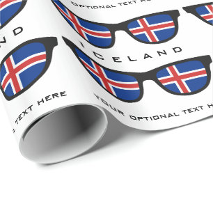 Papier Cadeau Islandais tons texte personnalisé et emballage cad