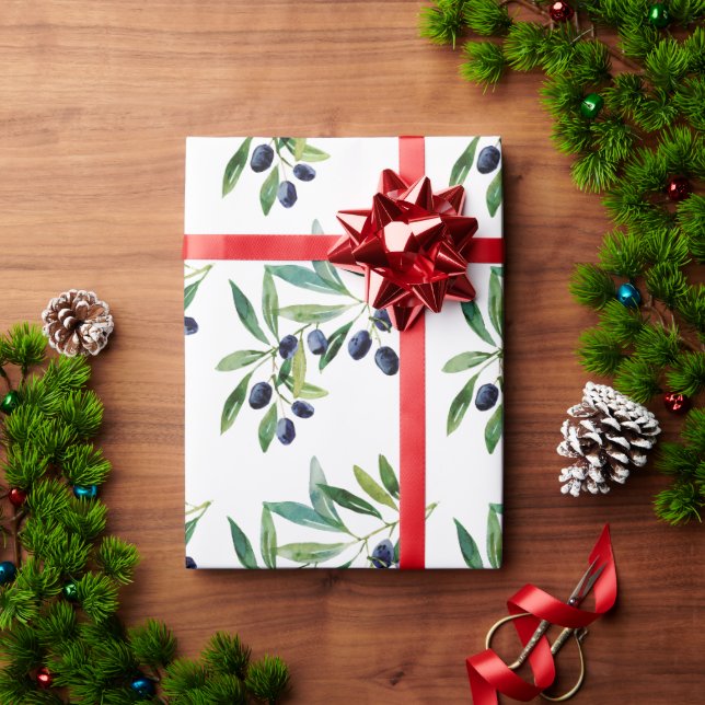Papier Cadeau Italian Olive Branch (Cadeau de vacances)