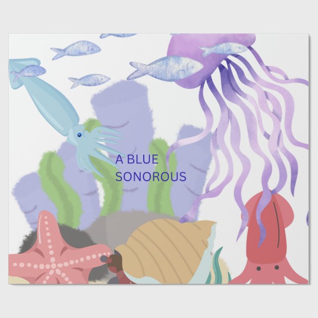 Papier Cadeau its a whole ocean vibe portray (Plat)