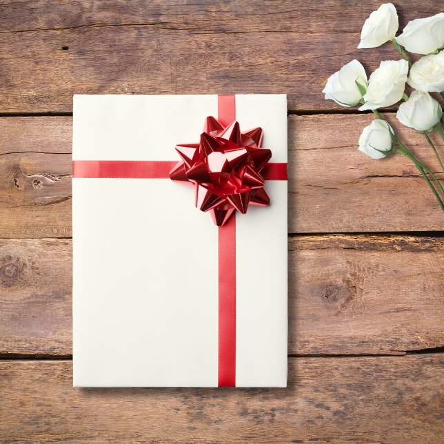 Papier Cadeau Ivoire Couleur Uni | Classique | Élégant (Créateur téléchargé)
