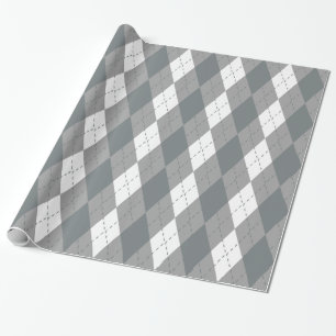 Papier Cadeau Jacquard XL blanc gris gris noir