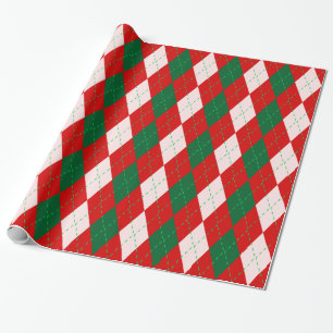 Papier Cadeau Jacquard XL Red Forest Emerald Green
