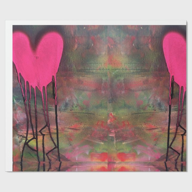 Papier Cadeau Jagged Love Wrapping Papier par HAS Bijoux (Plat)