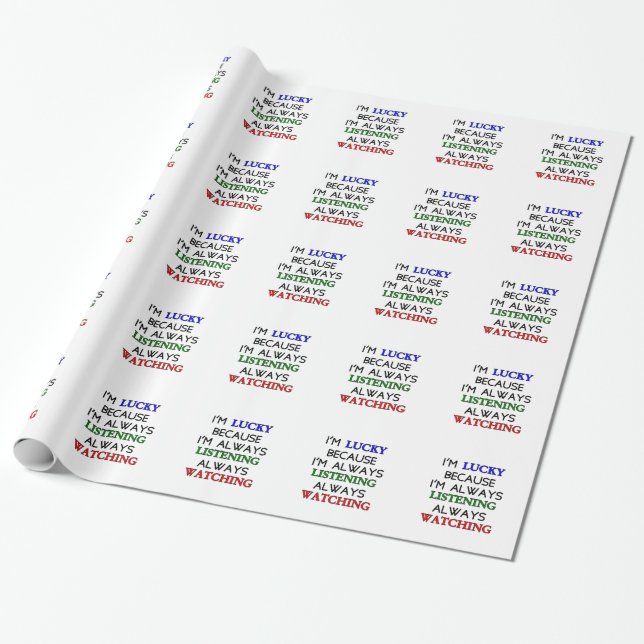 Papier Cadeau J'ai de la chance (Déroulé)