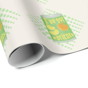 Papier Cadeau J'ai des abricots Tin de fruit