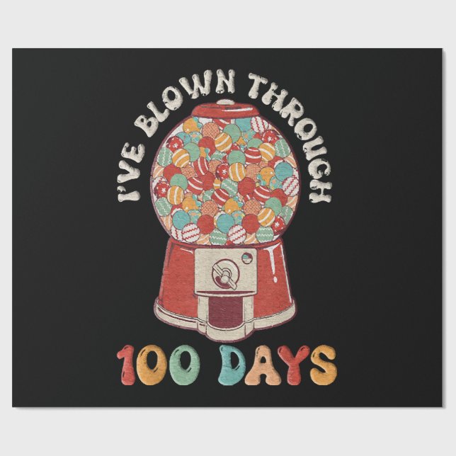 Papier Cadeau J'ai soufflé 100 jours (Plat)