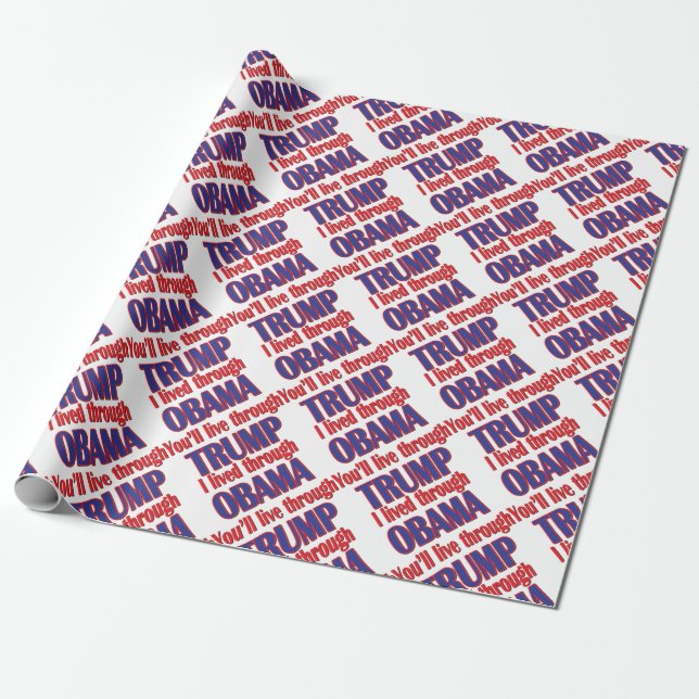 Papier Cadeau J'ai survécu à Obama (Déroulé)