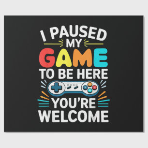 Papier Cadeau J'Ai Suspendu Mon Jeu Pour Être Ici Chemise Hommes