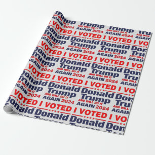 PAPIER CADEAU J'AI VOTÉ DONALD TRUMP